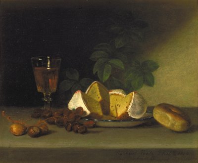 Nature morte avec vin, gâteau et noix, 1819 - Raphaelle Peale